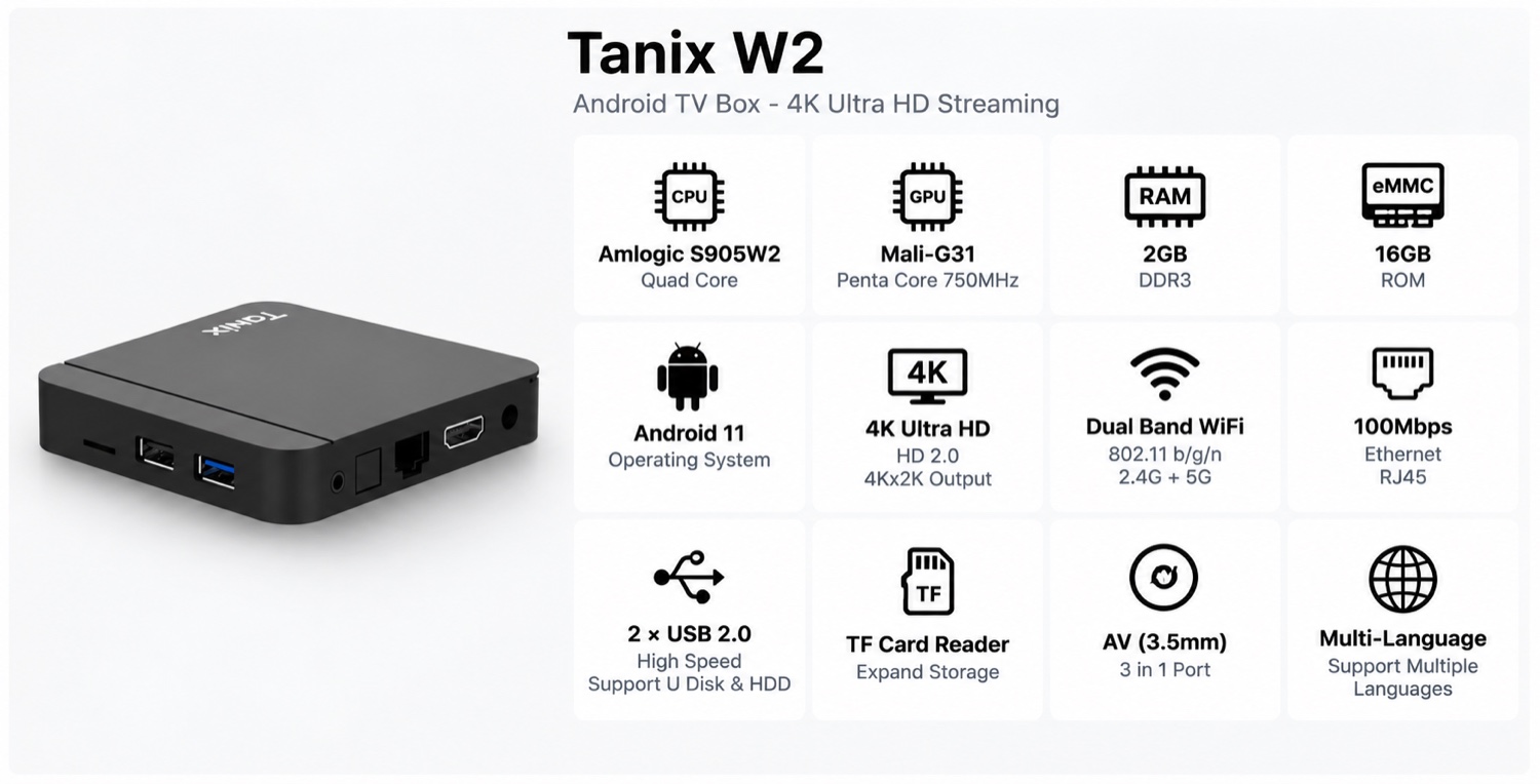Tanix W2 spec