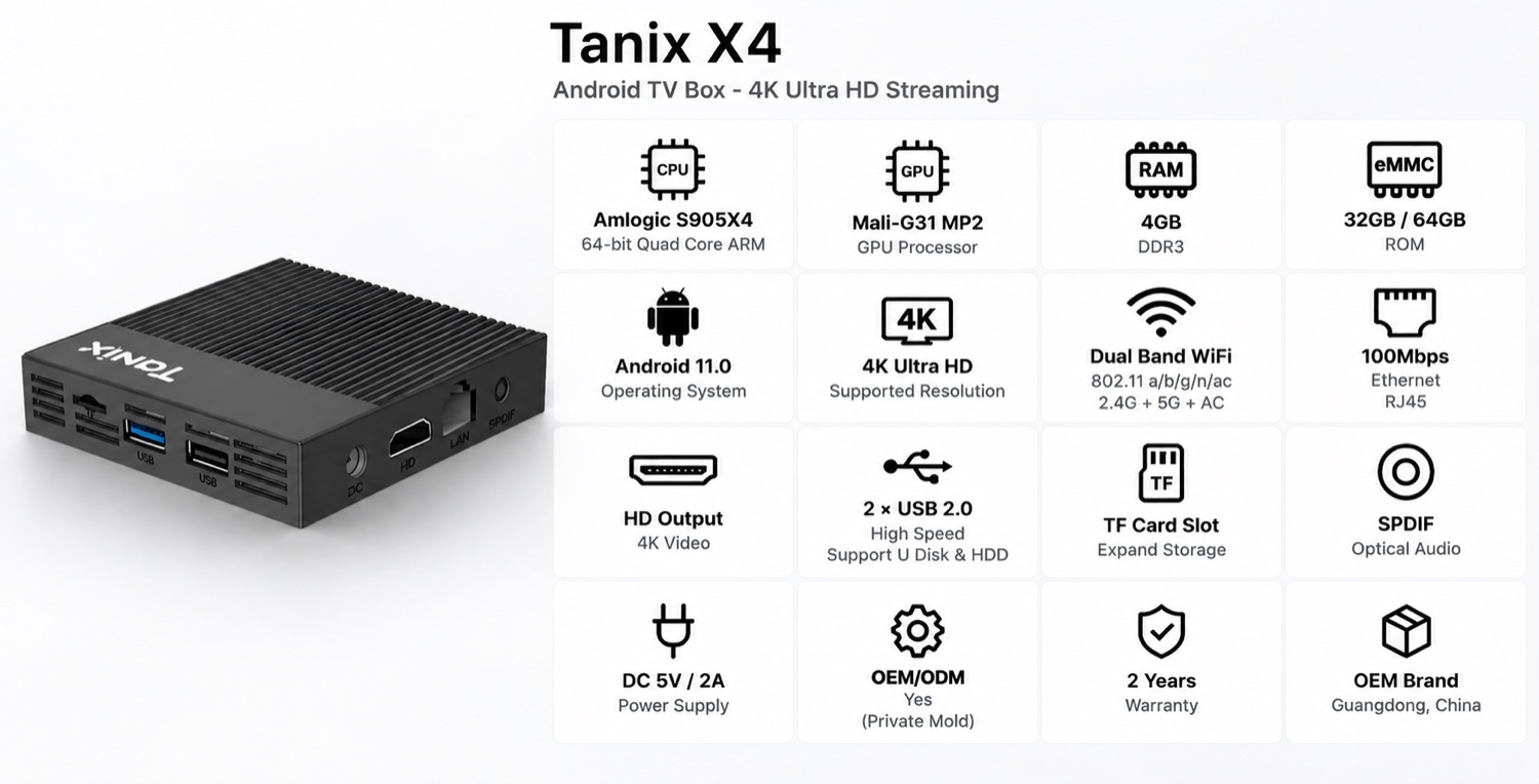Tanix X4 spec
